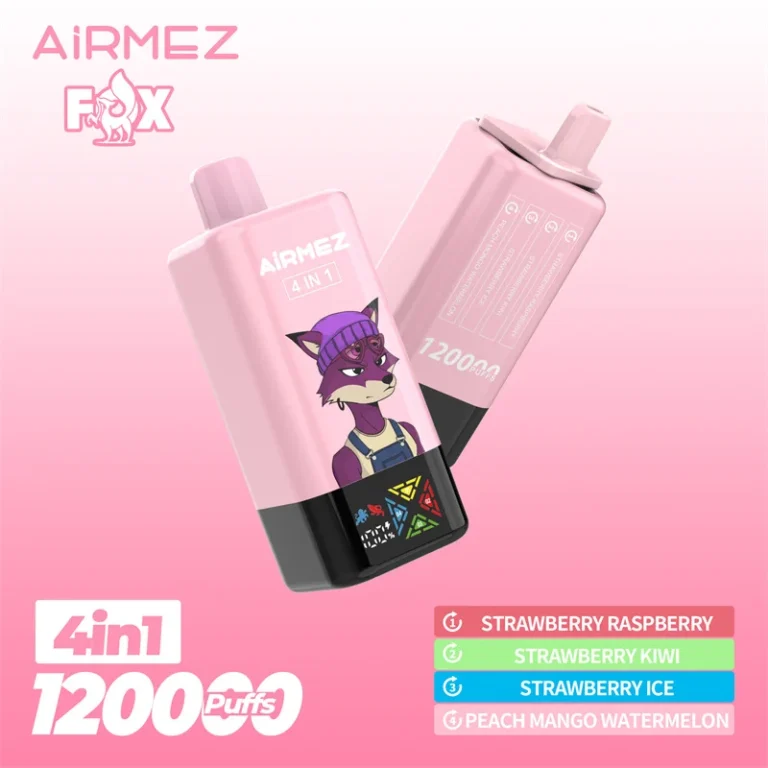 Airmez-Fox-4in1-120k_strawberry-raspberry-strawberry-kiwi-strawberry-ice-peach-mango-watermelon.webp