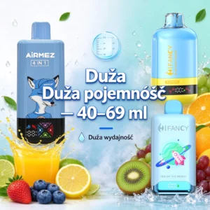 duża pojemność — 40–69 ml